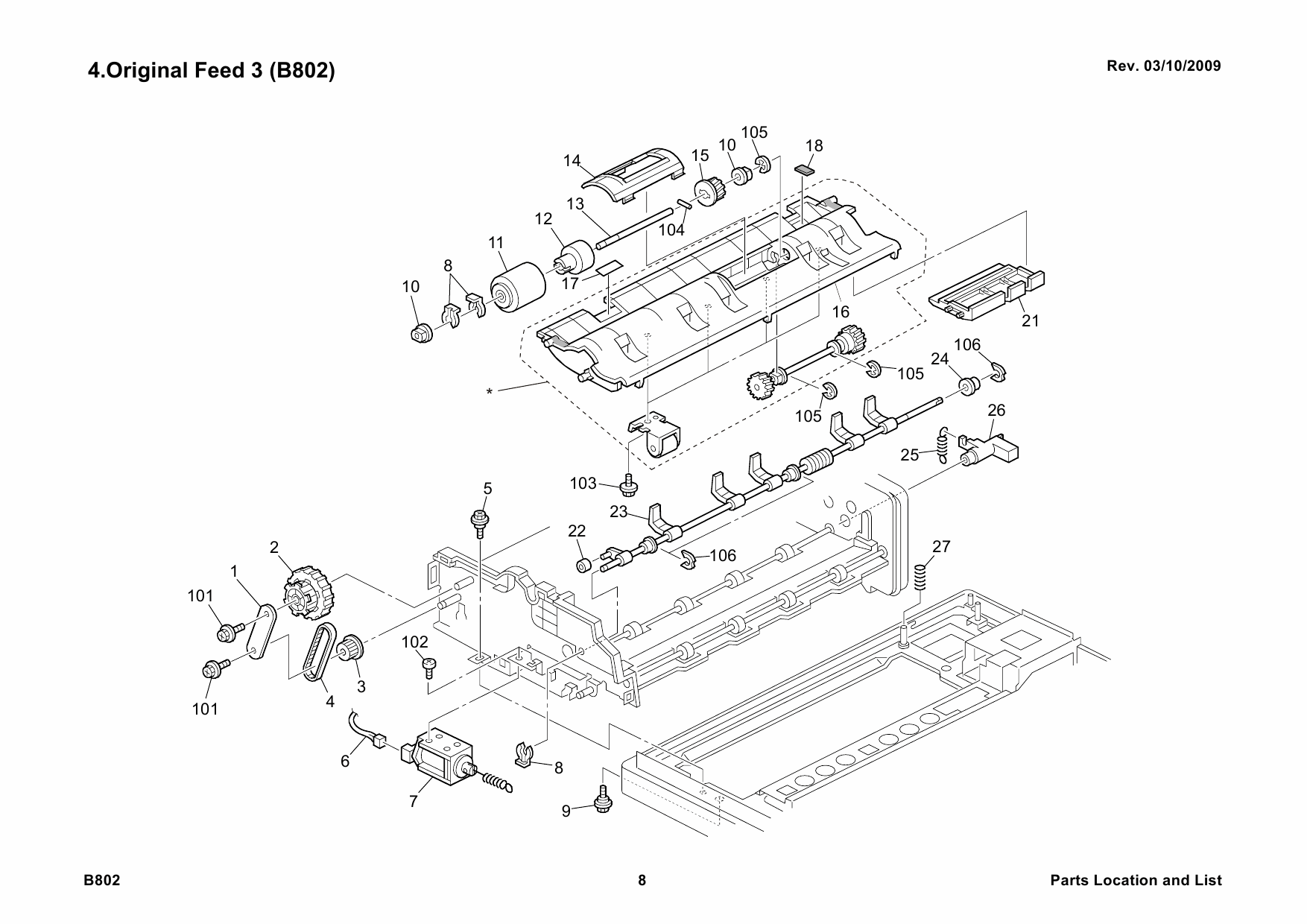 RICOH Options B802 AUTO-REVERSE-DOCUMENT-FEEDER Parts Catalog PDF download-5 RICOH Options B802 AUTO-REVERSE-DOCUMENT-FEEDER Parts Catalog PDF download-5